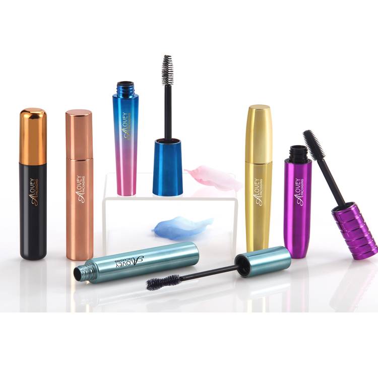 Factory price Hot sale metallic rose gold mascara bottle luxury with different brush