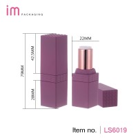 Competitive price 12.1 mm shell matte finished purple color rose golden part container tube lipstick